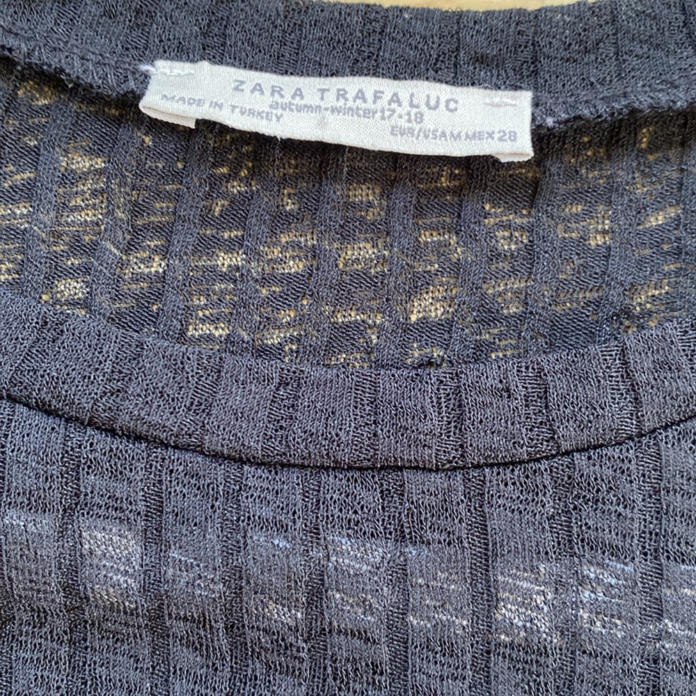 Zara Ribbed See-through Top - Picture 5 of 6